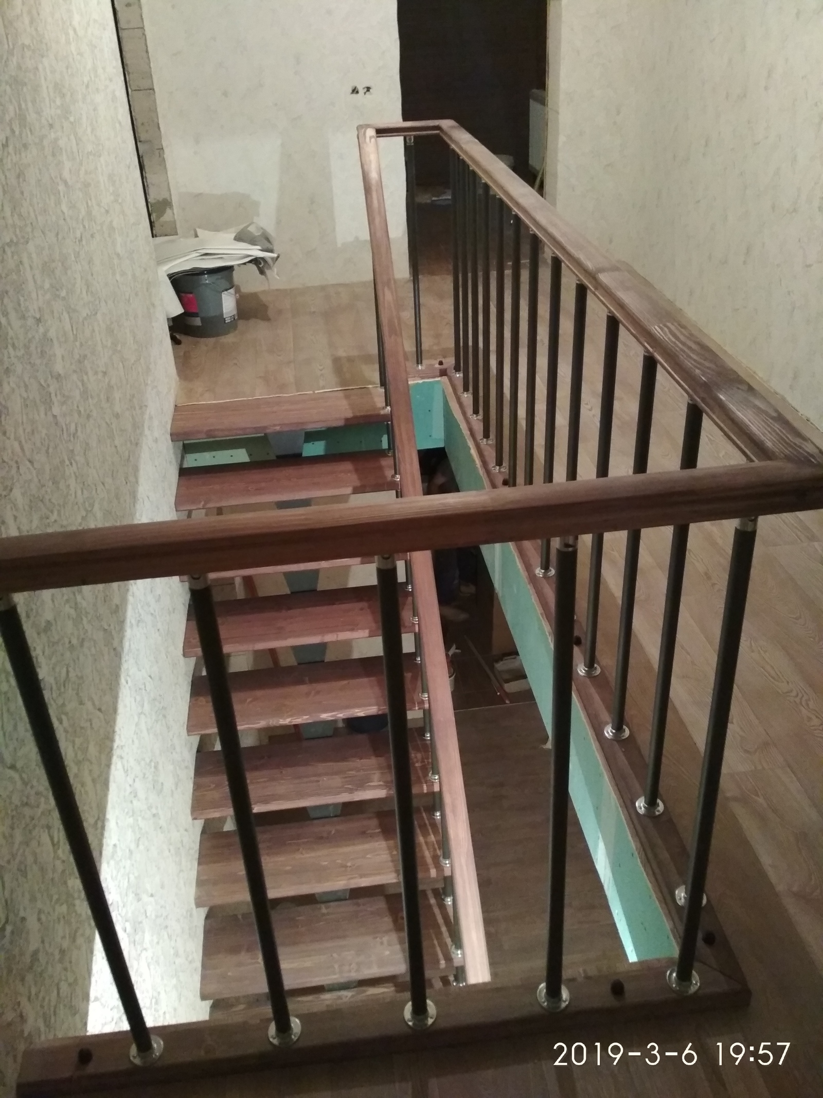 Another project of the finished ladder. - My, Repair, Stairs, First floor, , Woodworking, Metal frame, , Longpost