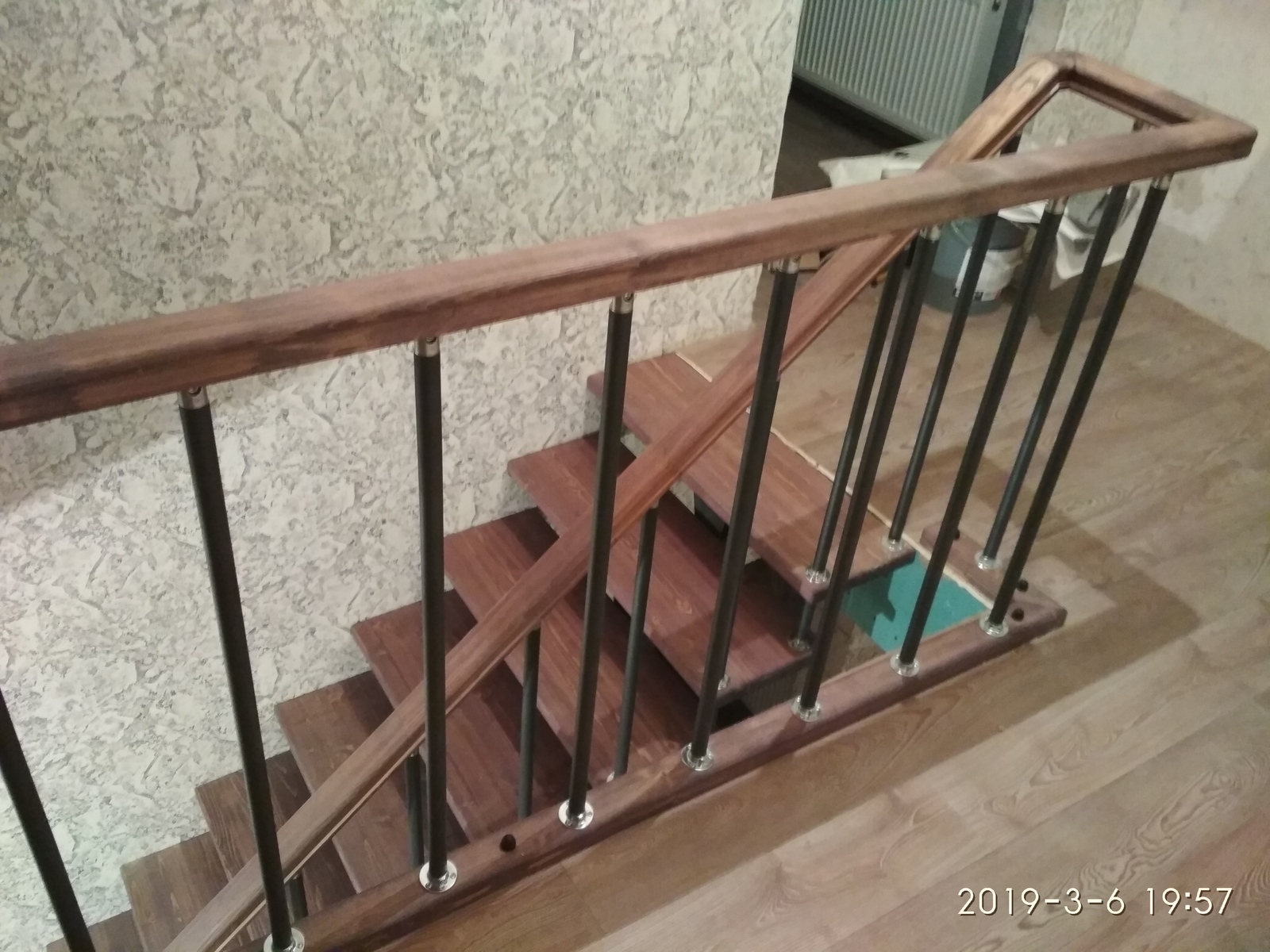 Another project of the finished ladder. - My, Repair, Stairs, First floor, , Woodworking, Metal frame, , Longpost