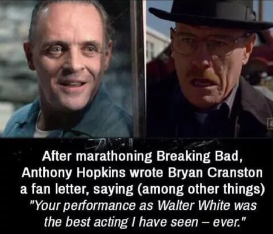 Talent Recognized - 9GAG, Serials, Actors and actresses, Anthony Hopkins, Brian Cranston, Celebrities