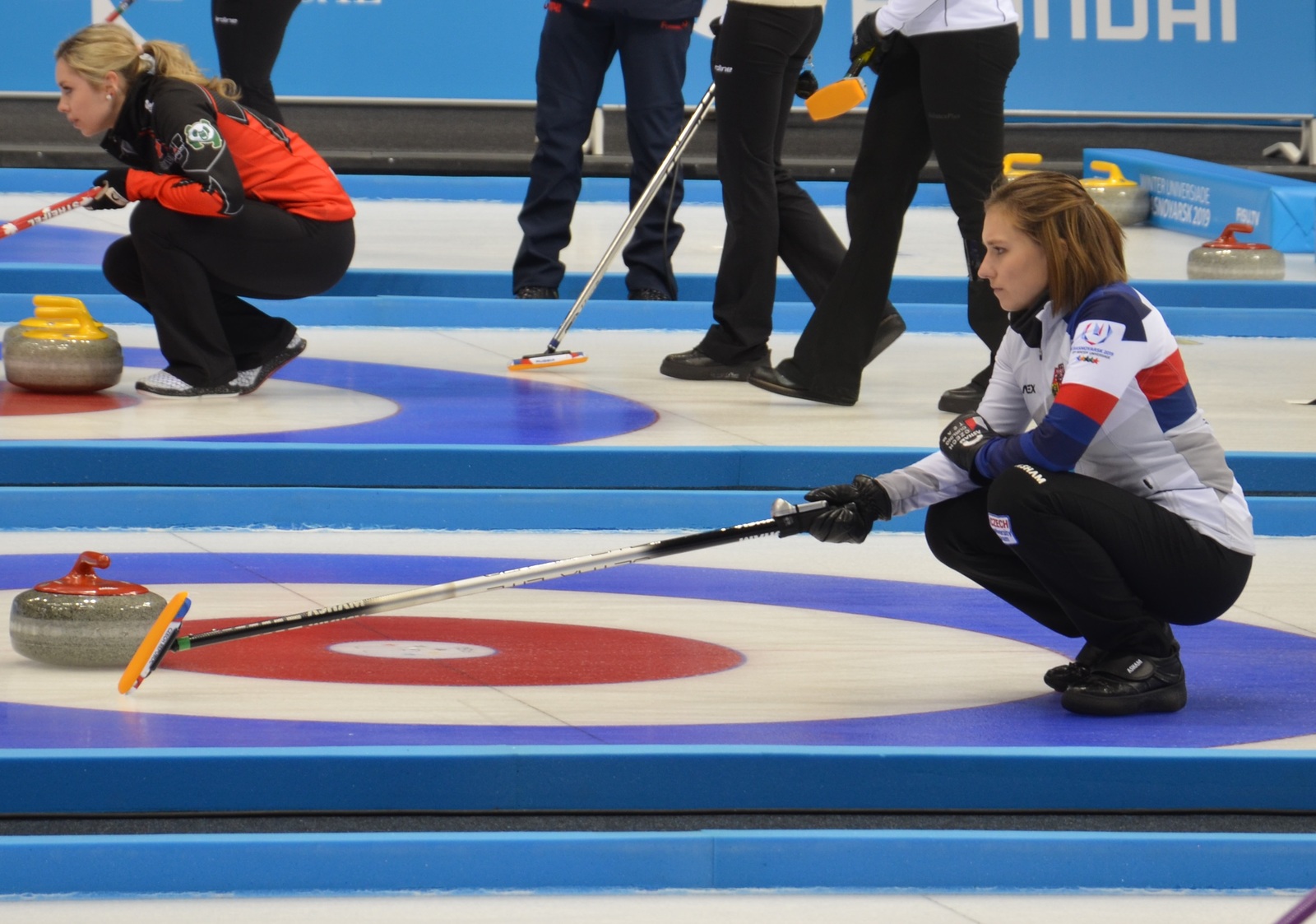 Czech women's curling team (Winter Universiade 2019) - My, Curling, Russia, Krasnoyarsk, Universiade 2019, , Czech Republic national team, Longpost