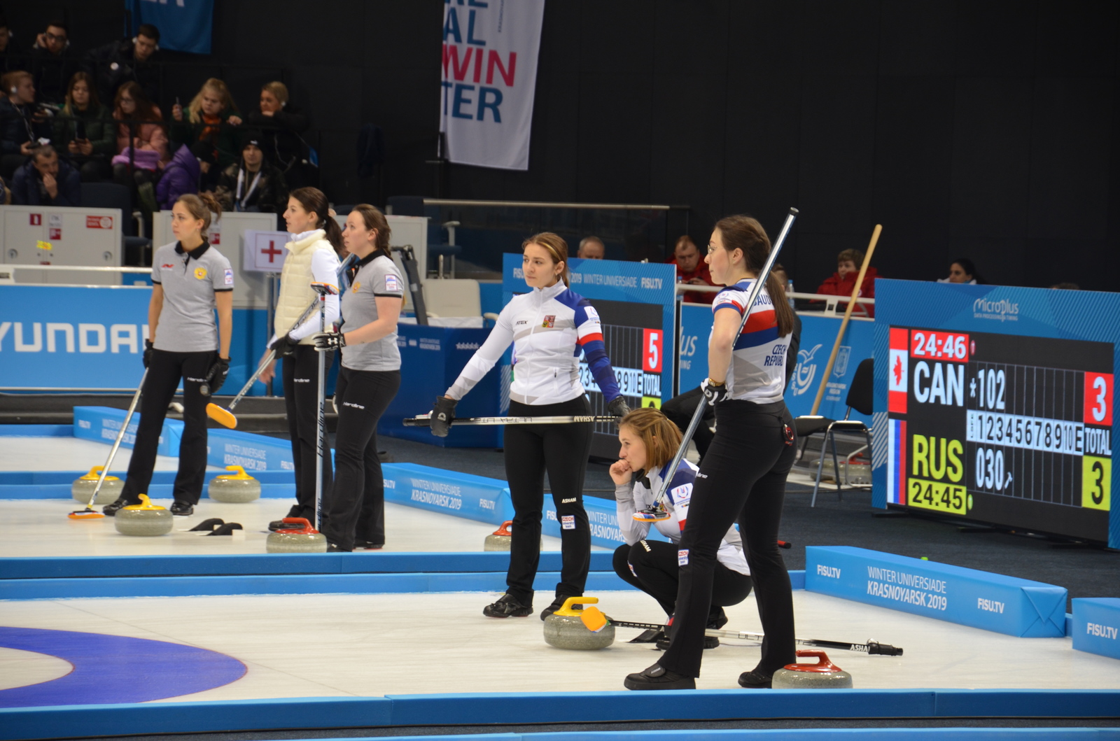 Czech women's curling team (Winter Universiade 2019) - My, Curling, Russia, Krasnoyarsk, Universiade 2019, , Czech Republic national team, Longpost