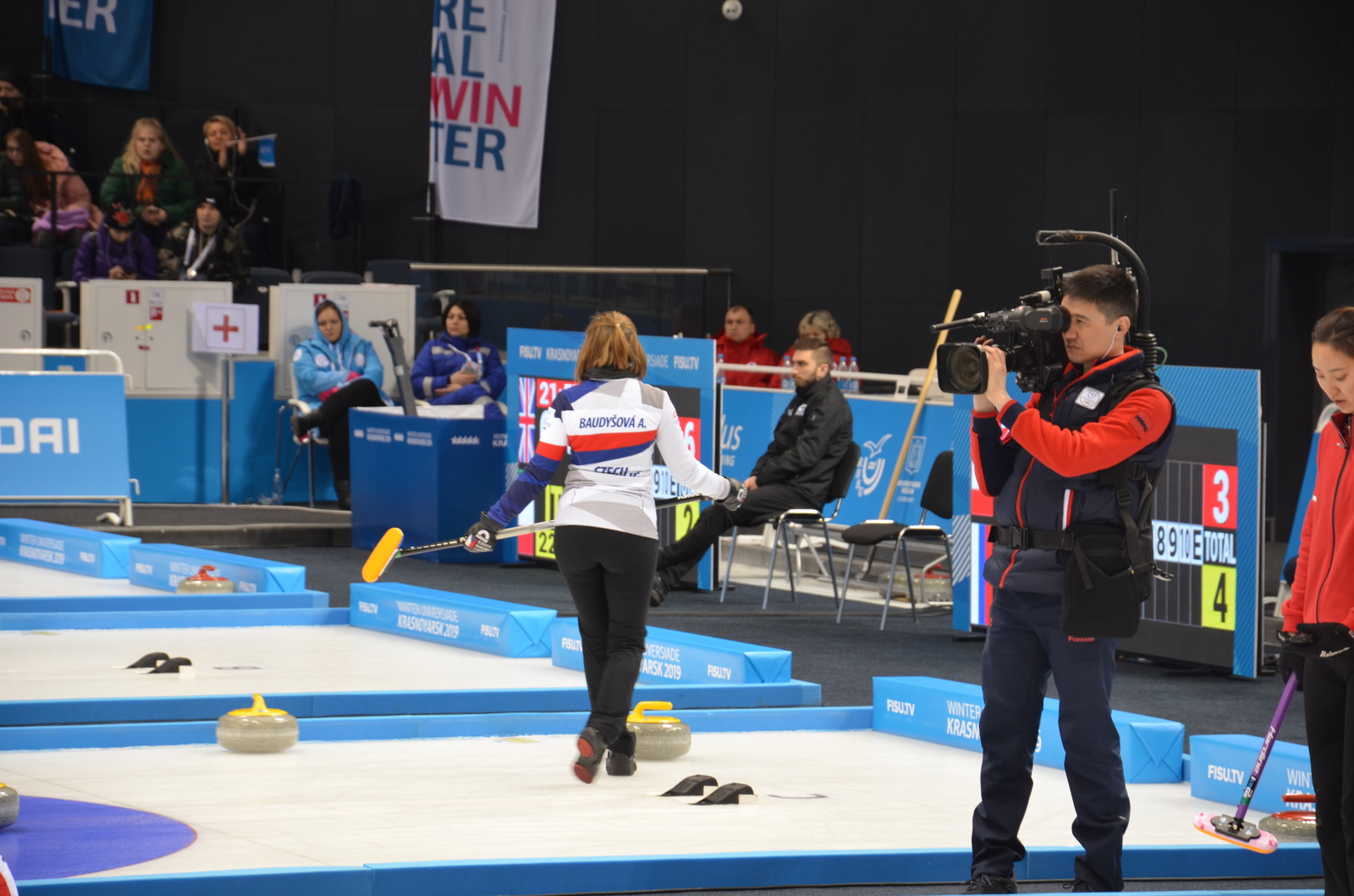 Czech women's curling team (Winter Universiade 2019) - My, Curling, Russia, Krasnoyarsk, Universiade 2019, , Czech Republic national team, Longpost