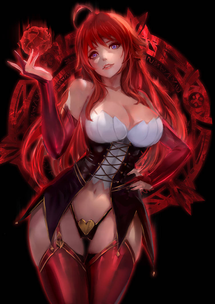 Rias Gremory - NSFW, Devinatart, Арт, Рисунок, Девушки, Anime Art, Cglas, High School, High School DXD, Rias Gremory