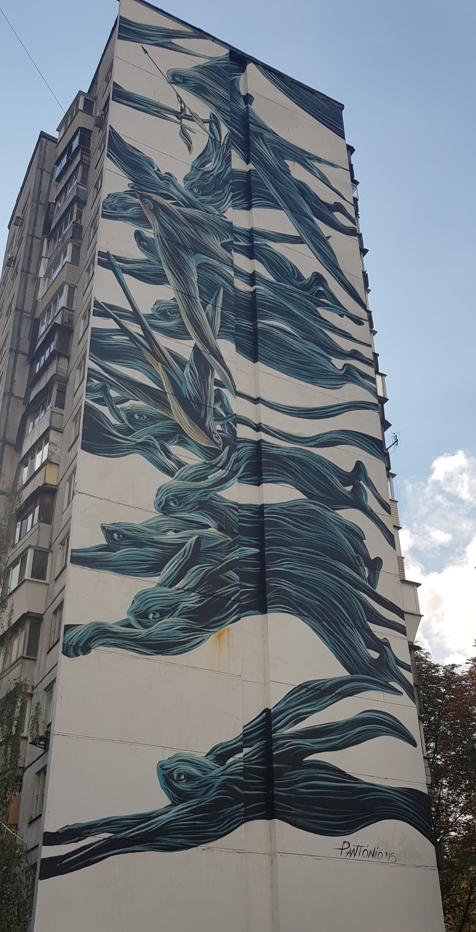 Murals of one city (part 1) - Mural, Graffiti, Drawing, House, Town, Street art, Longpost