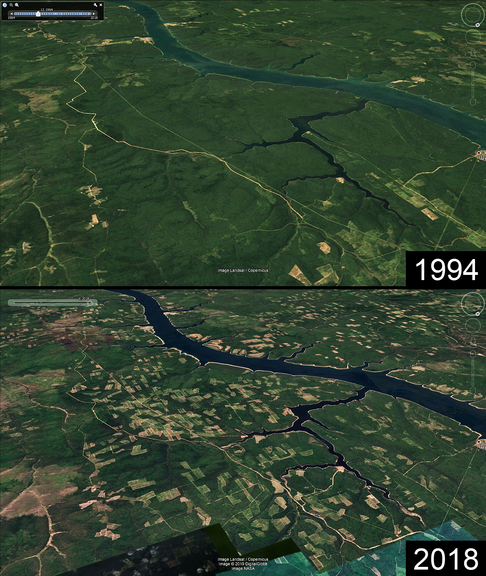 Сибирь до и после вырубки карта
