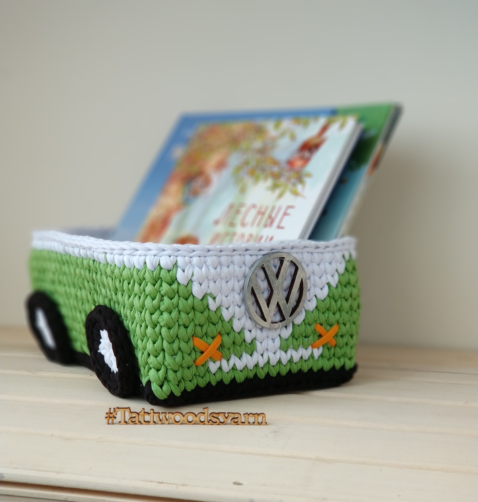 Legendary VW T1 - My, Basket, Jersey, Children, Volkswagen, Car, Needlework with process, Crochet, Longpost