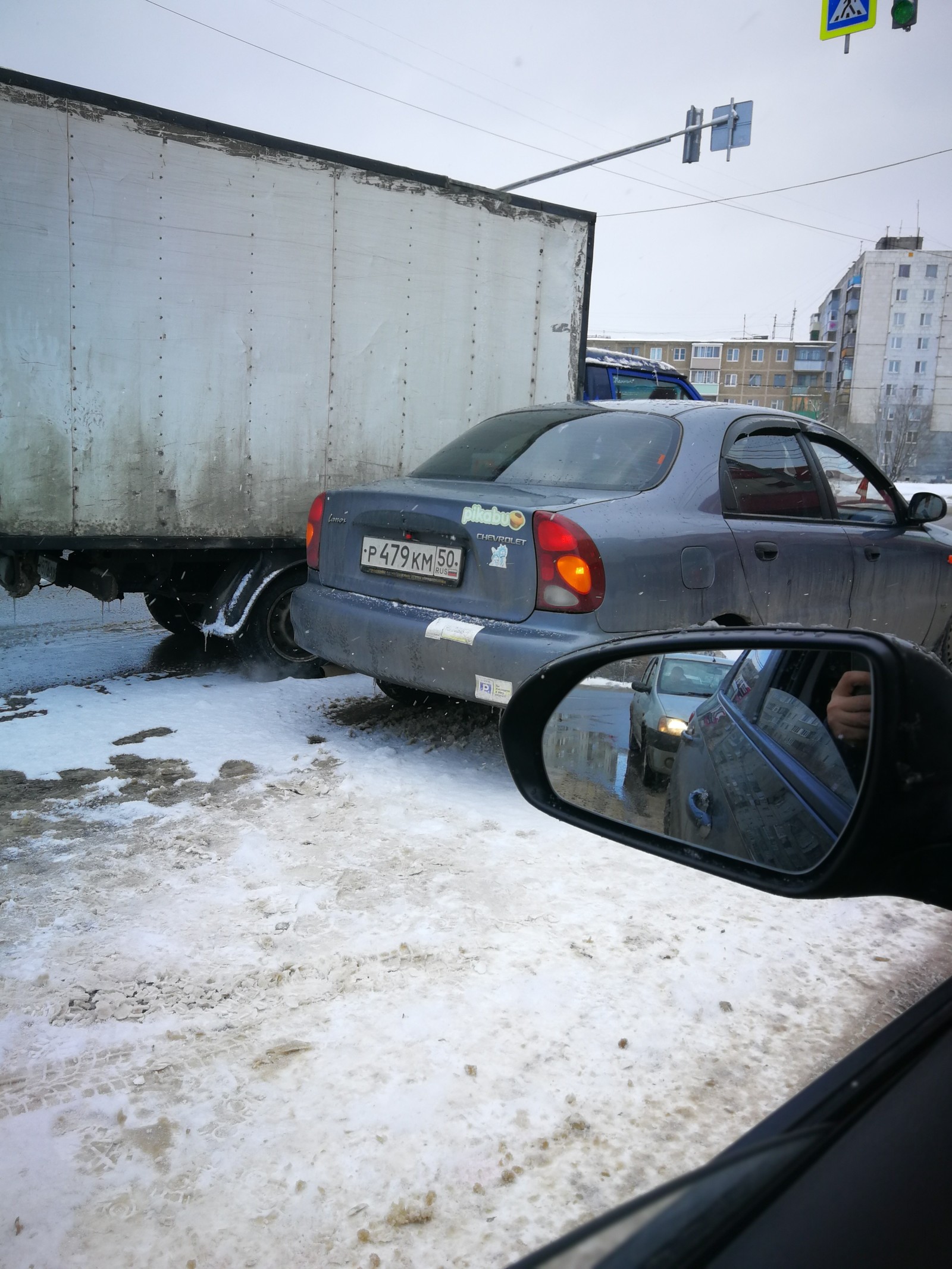 Пикабу притёрли. - Моё, Мобильная фотография, ДТП, Орехово-Зуево, Длиннопост