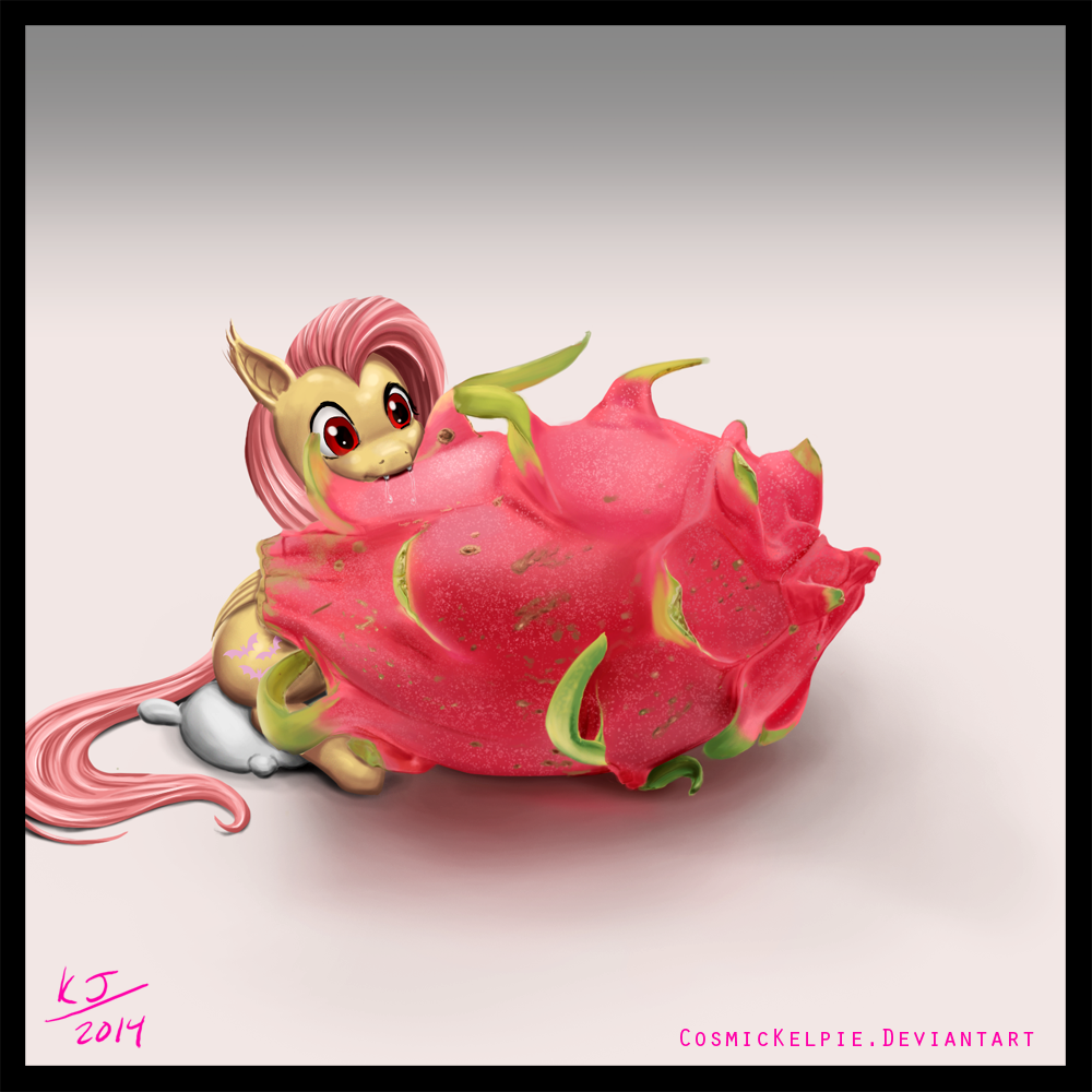 Dragon Fruit Flutterbat - My little pony, Flutterbat, , , Pitahaya, Art, PonyArt