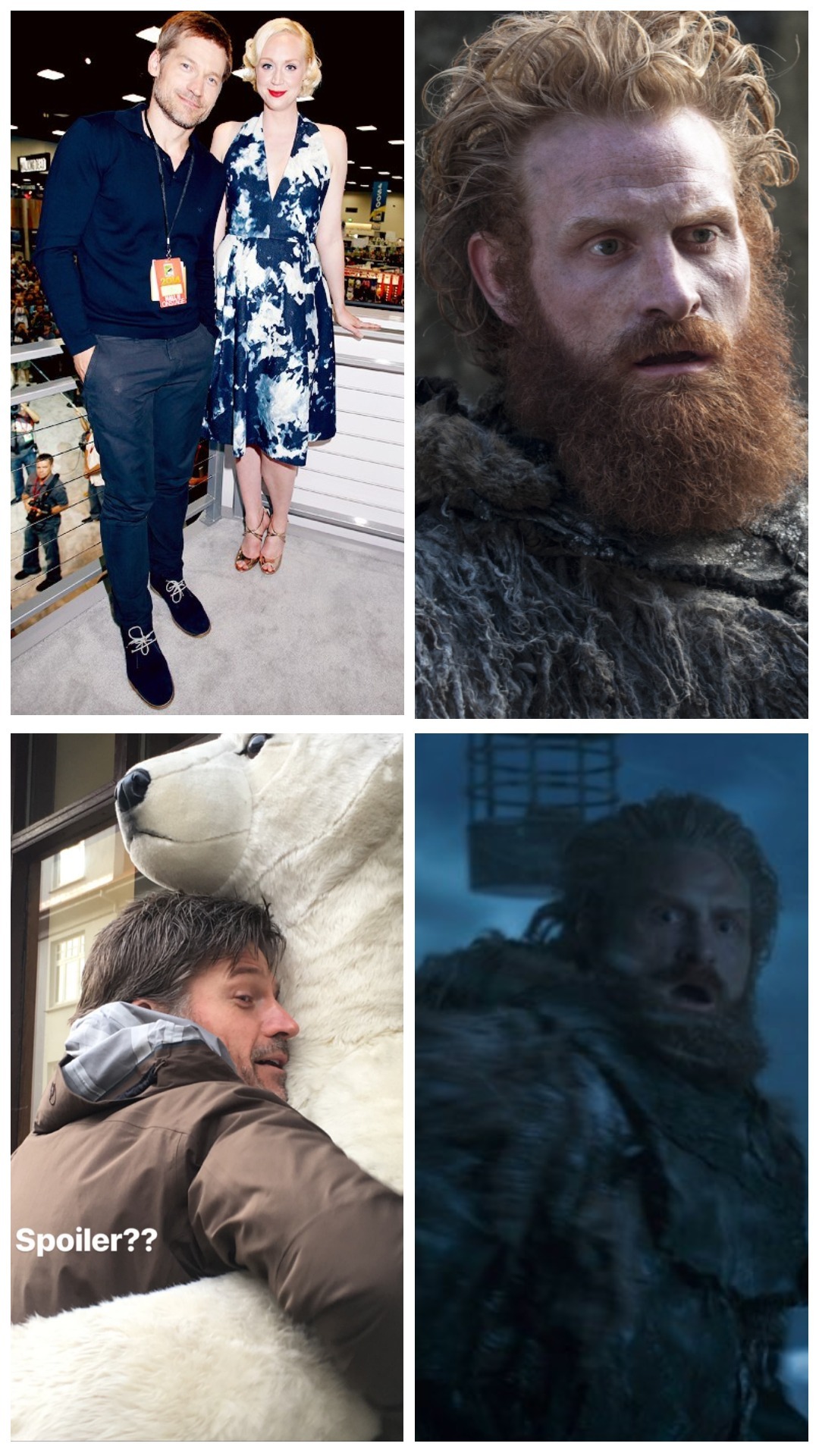 When someone takes all your girls away - Game of Thrones, Tormund, Brienne, Jaime Lannister, Nikolai Koster-Waldau, Gwendoline Christie