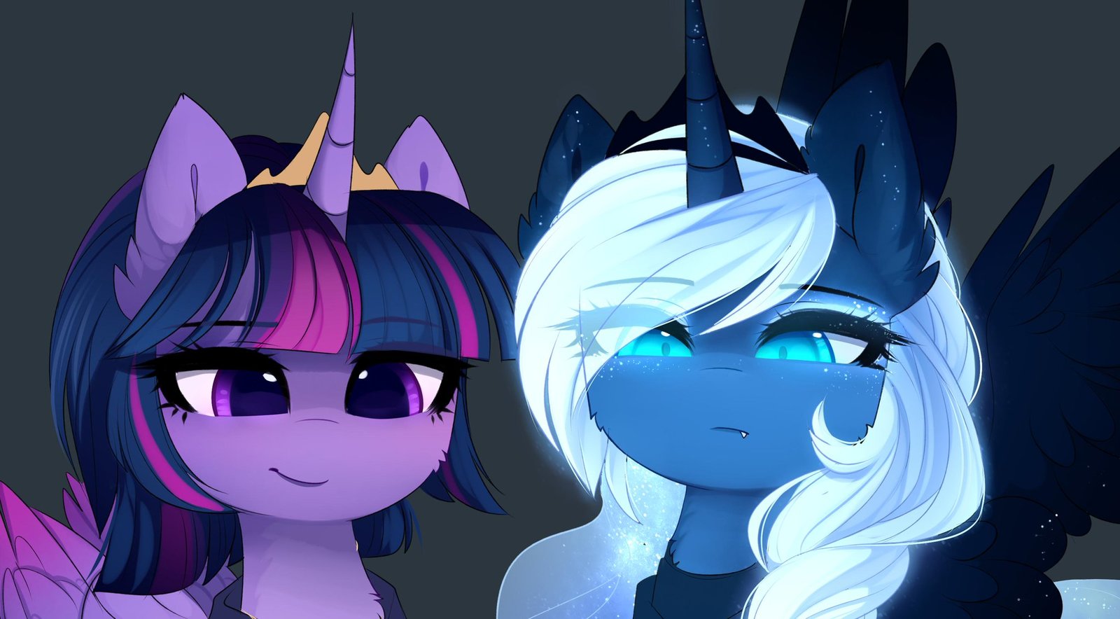 Принцессы (заинтригованы)... - My Little Pony, Princess Luna, Twilight sparkle, Magnaluna