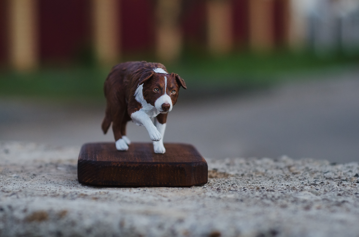 From an old - My, Sculpture, Polymer clay, Figurative, Miniature, Longpost, Border Collie, Miniature