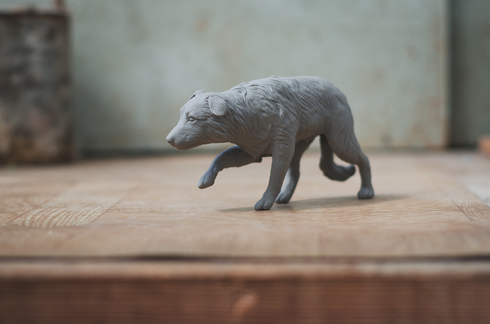 From an old - My, Sculpture, Polymer clay, Figurative, Miniature, Longpost, Border Collie, Miniature