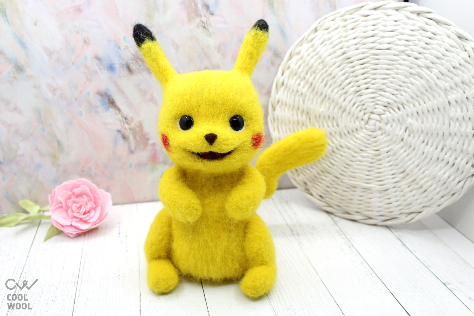 Made Pikachu - My, Pokemon, Pikachu, Dry felting, Needlework without process