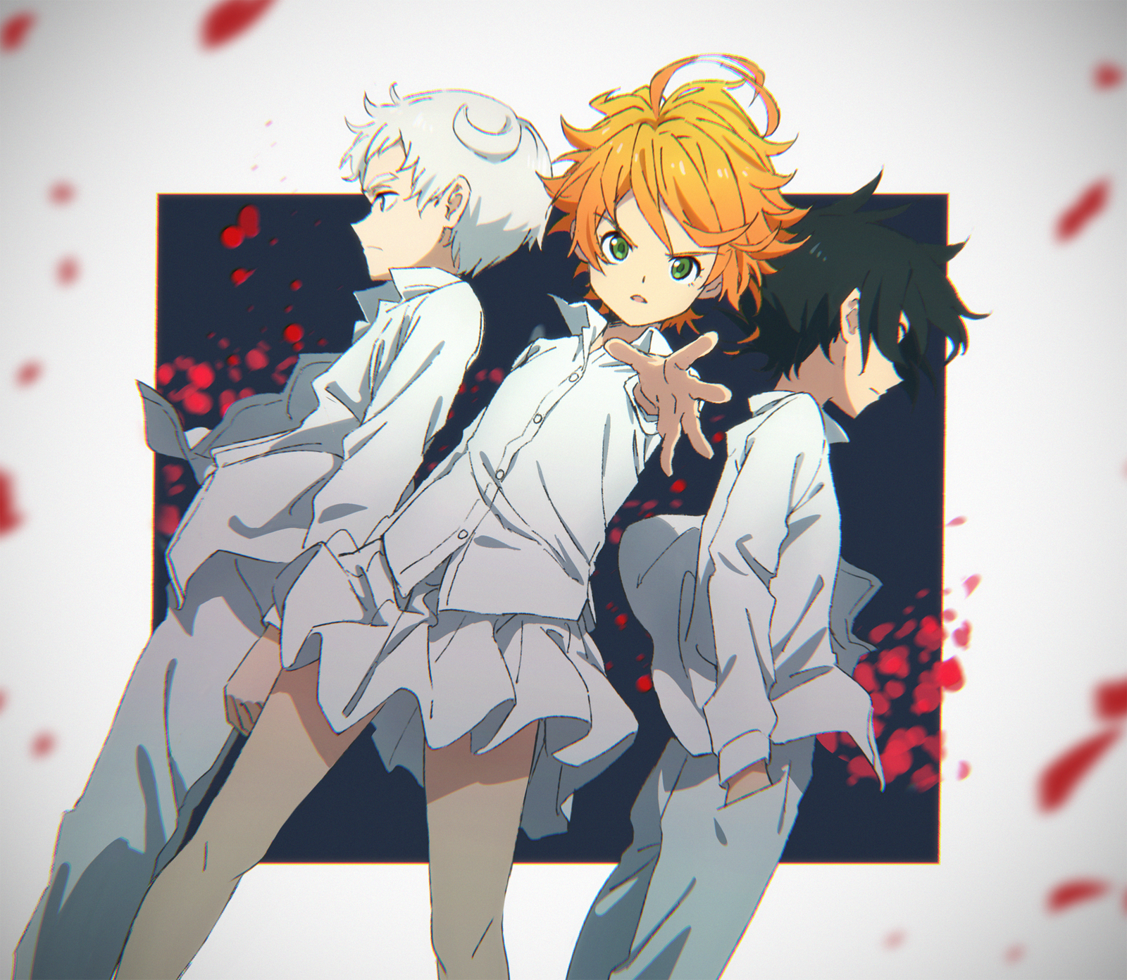 Anime Art Trio - Anime, Anime art, The promised neverland, Emma, Longpost