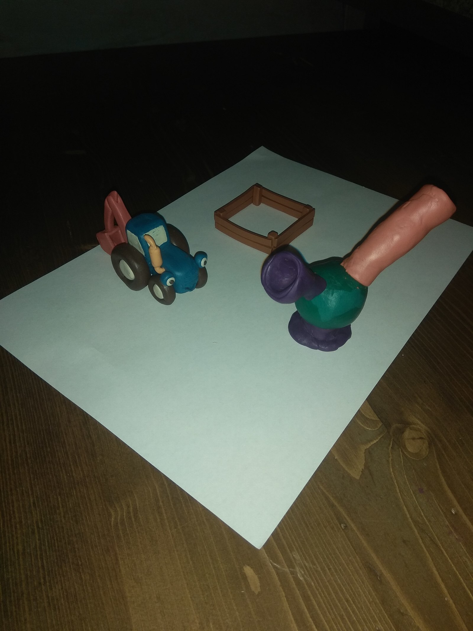 Crafts from plasticine - Plasticine, Лепка, Tractor, Bong, Longpost