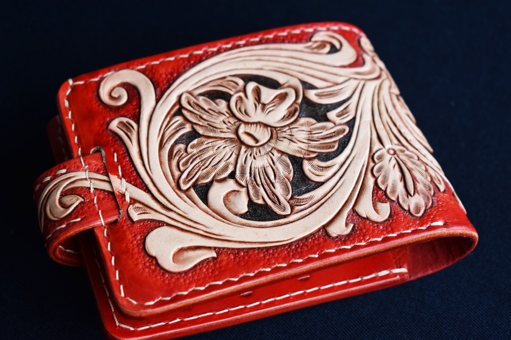 Wallet RAVEN - My, Purse, Leather products, Needlework with process, Embossing on leather, Leather, Longpost