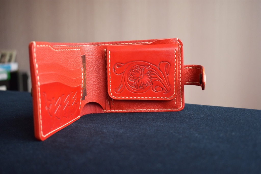 Wallet RAVEN - My, Purse, Leather products, Needlework with process, Embossing on leather, Leather, Longpost