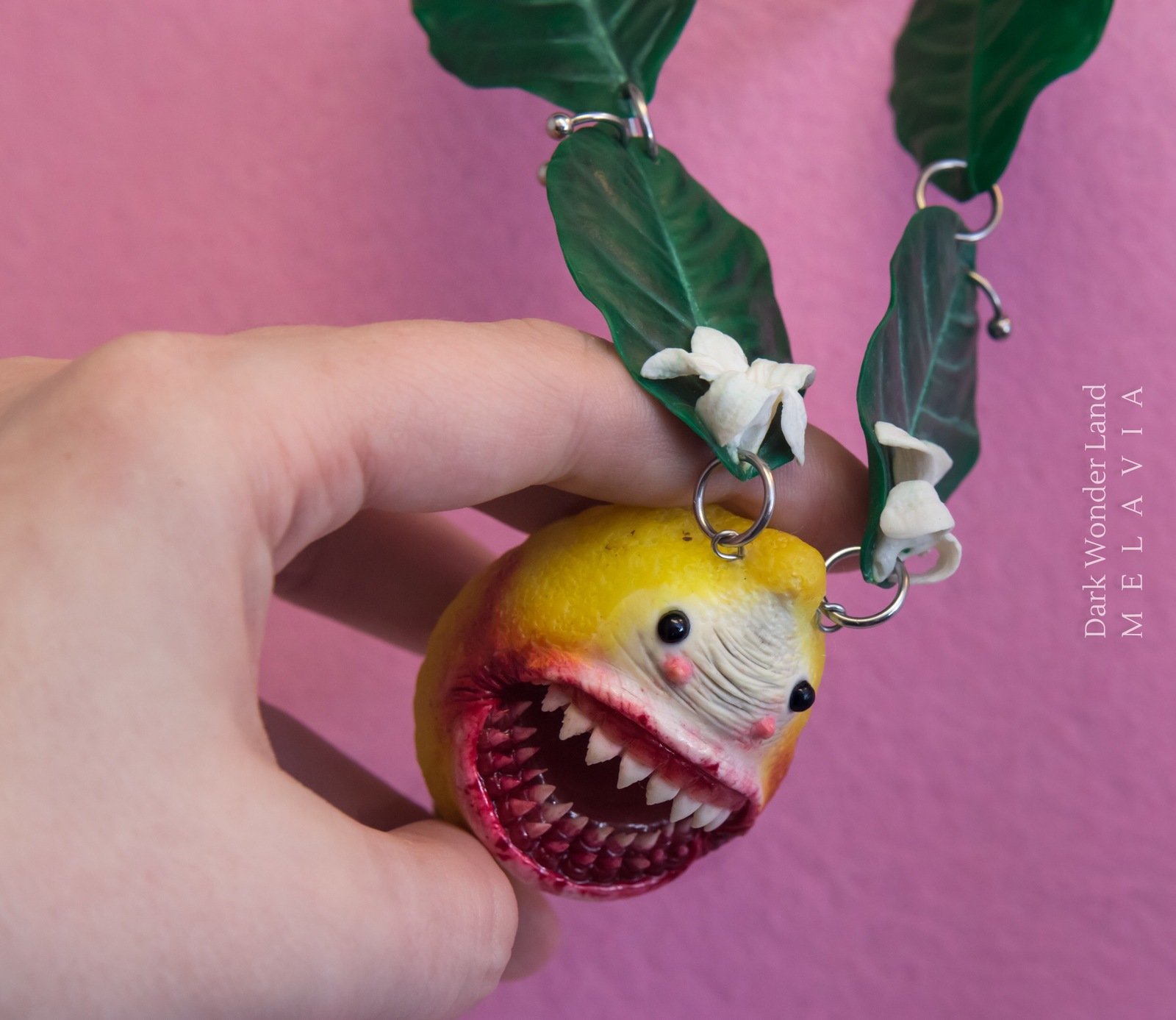 Shark Limonka) - My, Shark, Lemon, Polymer clay, Needlework without process, Longpost