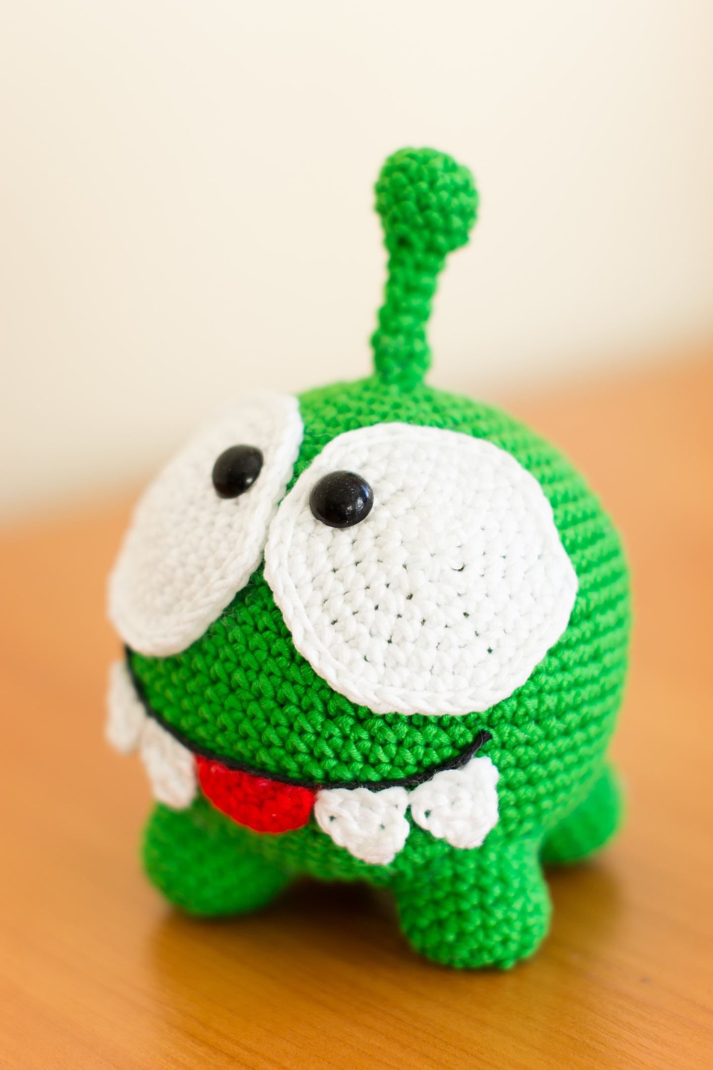 Omnom from Cut the rope - My, Knitting, Crochet, Knitted toys, Needlework, Author's toy, With your own hands, Hobby, Longpost