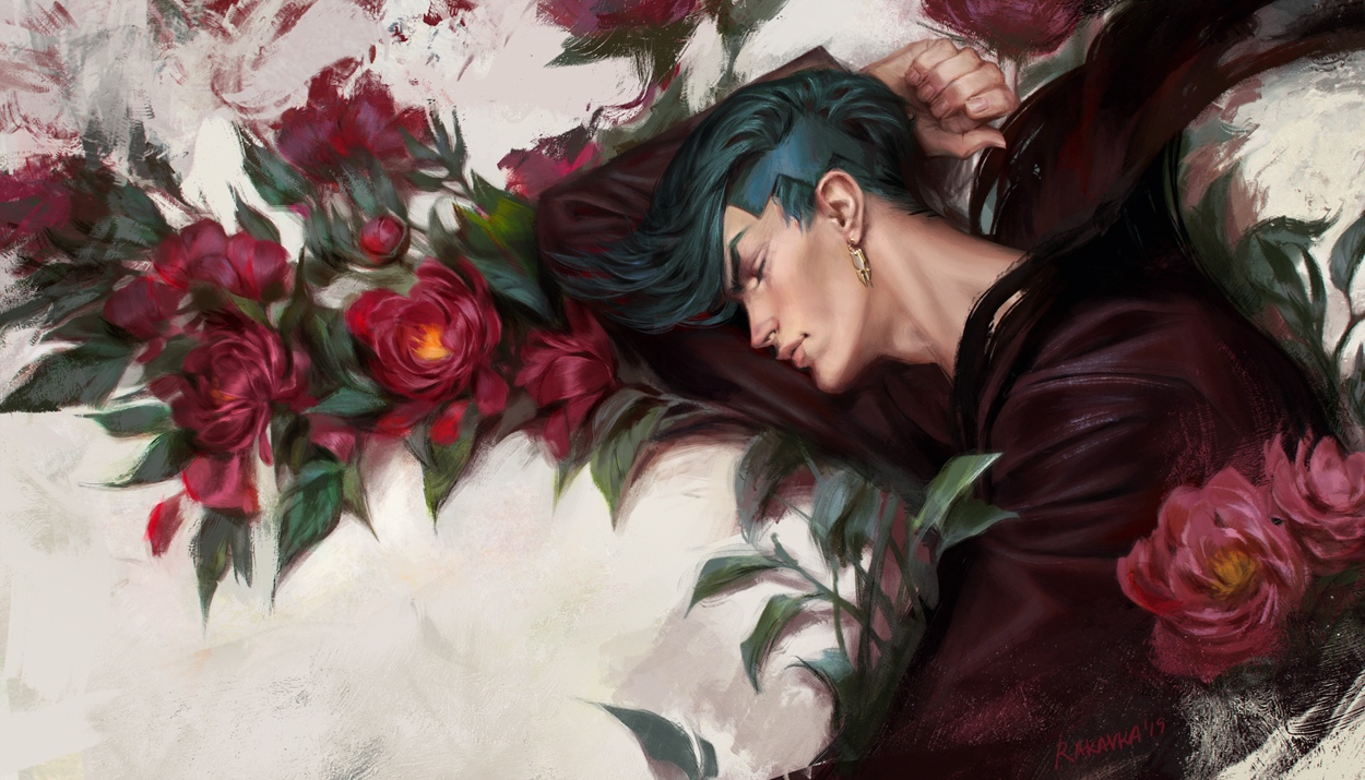 He's an angel... when he's asleep - Jojos bizarre adventure, Diamond is Unbreakable, Rohan Kishibe, Anime art, Rakavka, Anime, Art