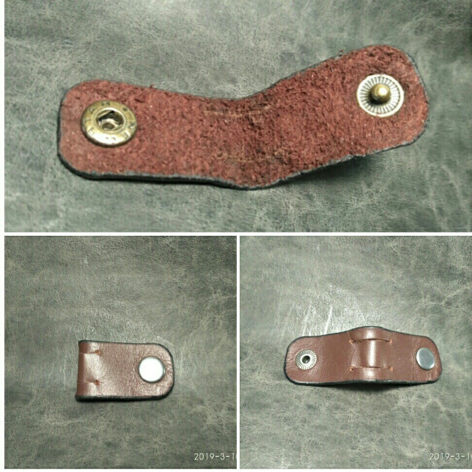 Headphone clip - My, Needlework without process, Natural leather, Longpost