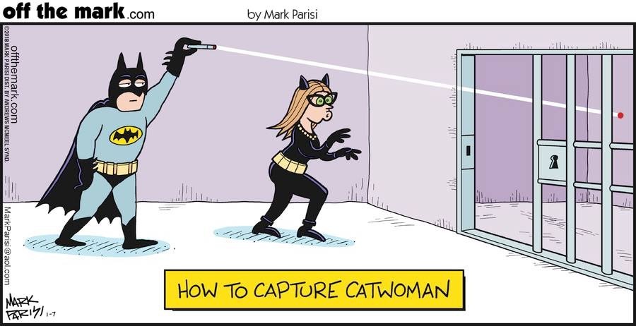 How to catch a catwoman - Comics, Offthemark, Superheroes