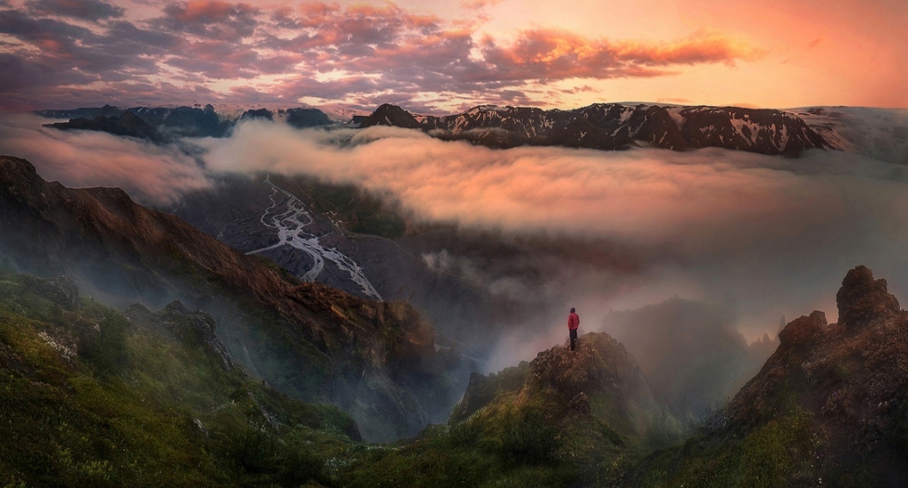 With such beauty, it’s not even scary to stand on the edge ... - Nature, beauty, View, Landscape, Clouds, The photo