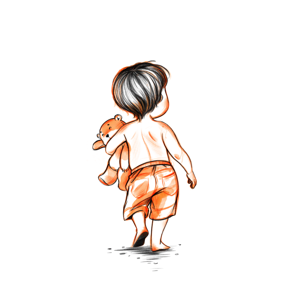 Children - My, Drawing, Sketch, Sketch, Procreate, Children, Longpost, Illustrations, Digital drawing, Character Creation