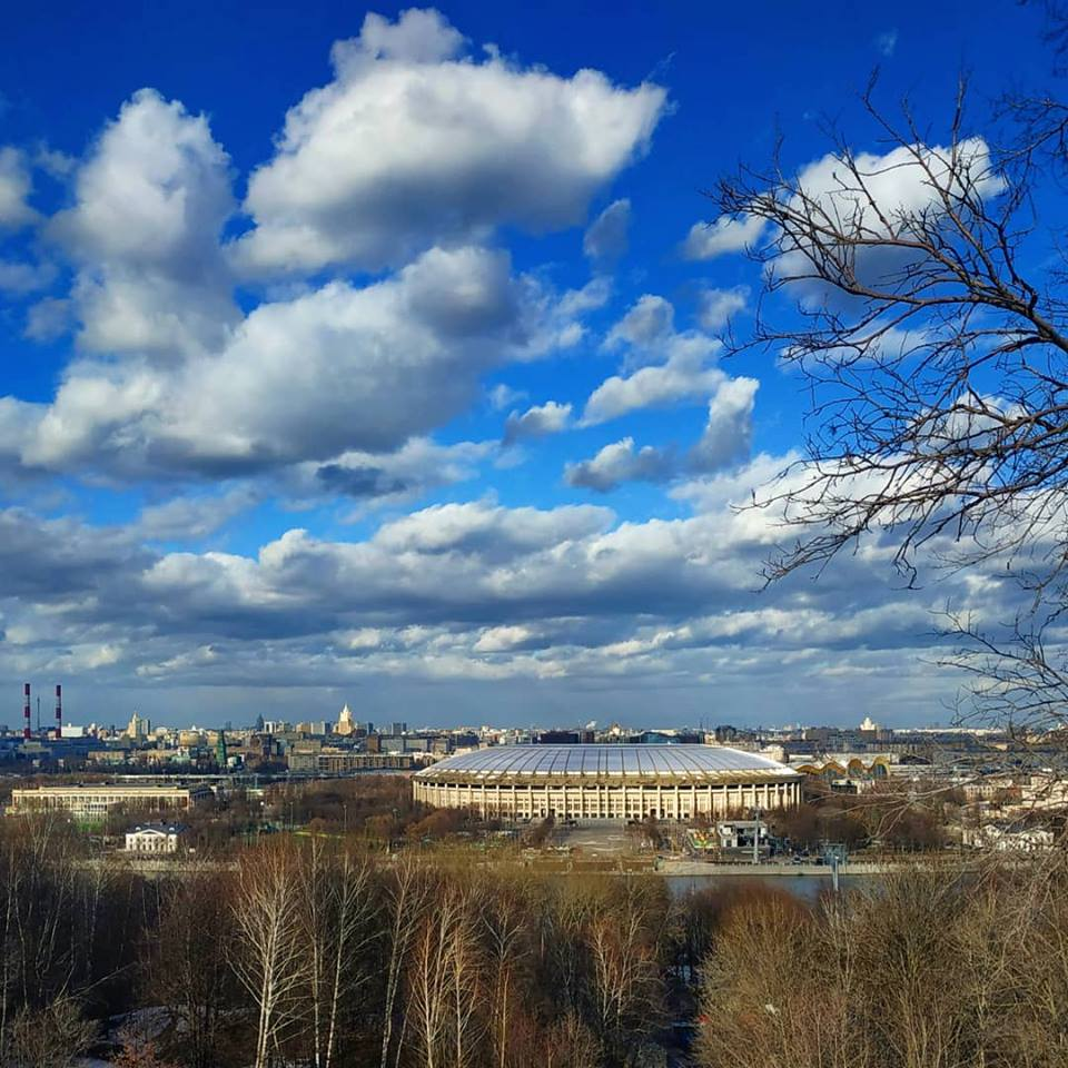 Today was a great day - My, Moscow, Luzhniki, Observation deck, Sparrow Hills, , The sun