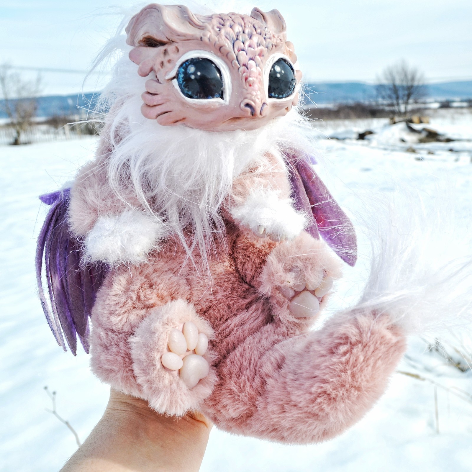 Marshmallow - My, Polymer clay, The Dragon, Handmade, Soft toy, Author's toy, Longpost