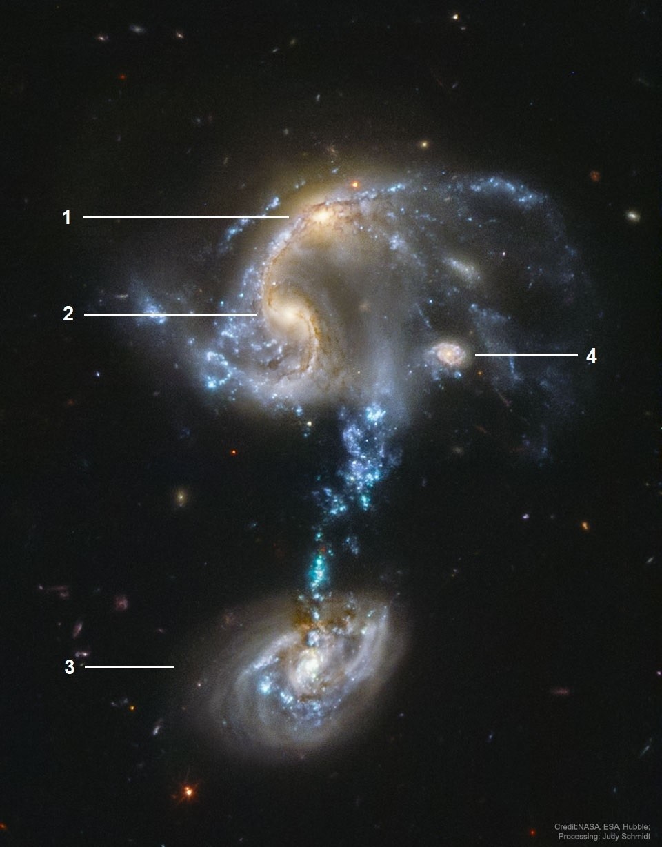 Merging galaxies - Galaxy, Pictures from space, Universe, Merging galaxies, Longpost, Space