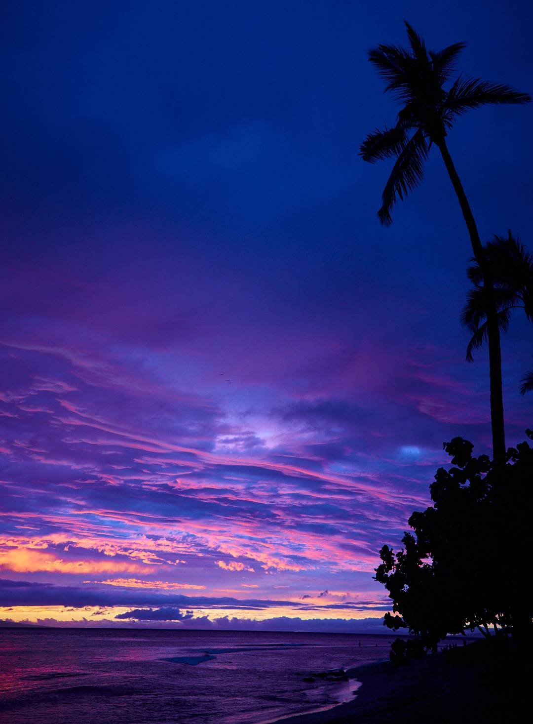 Maui at sunset - , Hawaii, The photo, Sunset, Sky, Ocean, Beautiful, Clouds