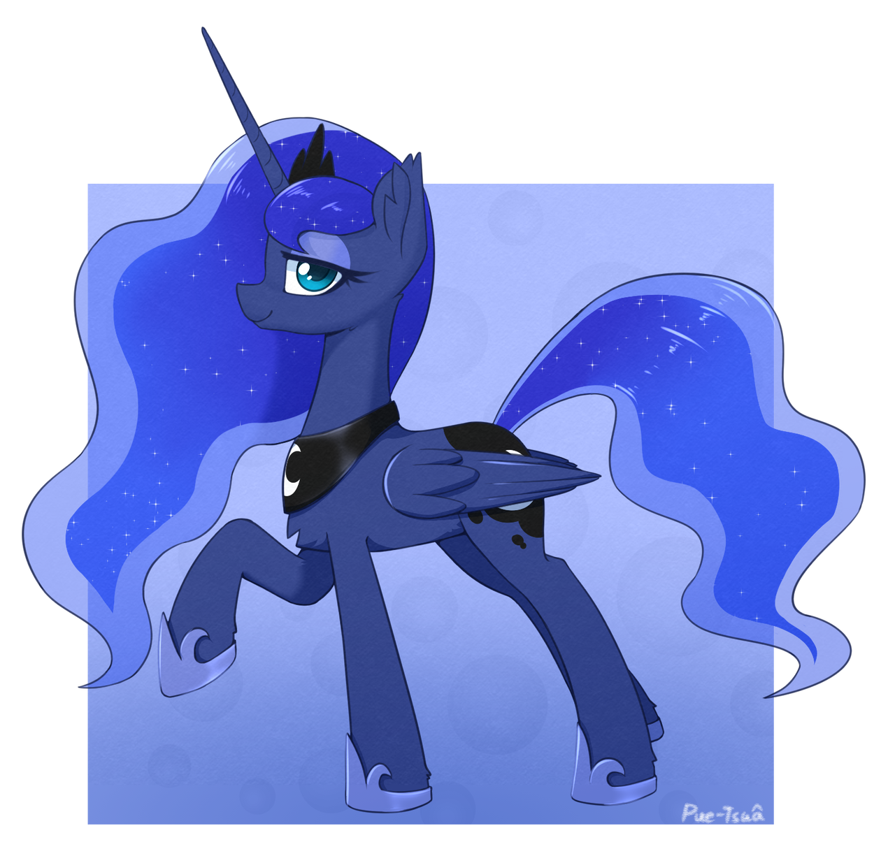 Луняша - My Little Pony, PonyArt, Princess Luna, Puetsua