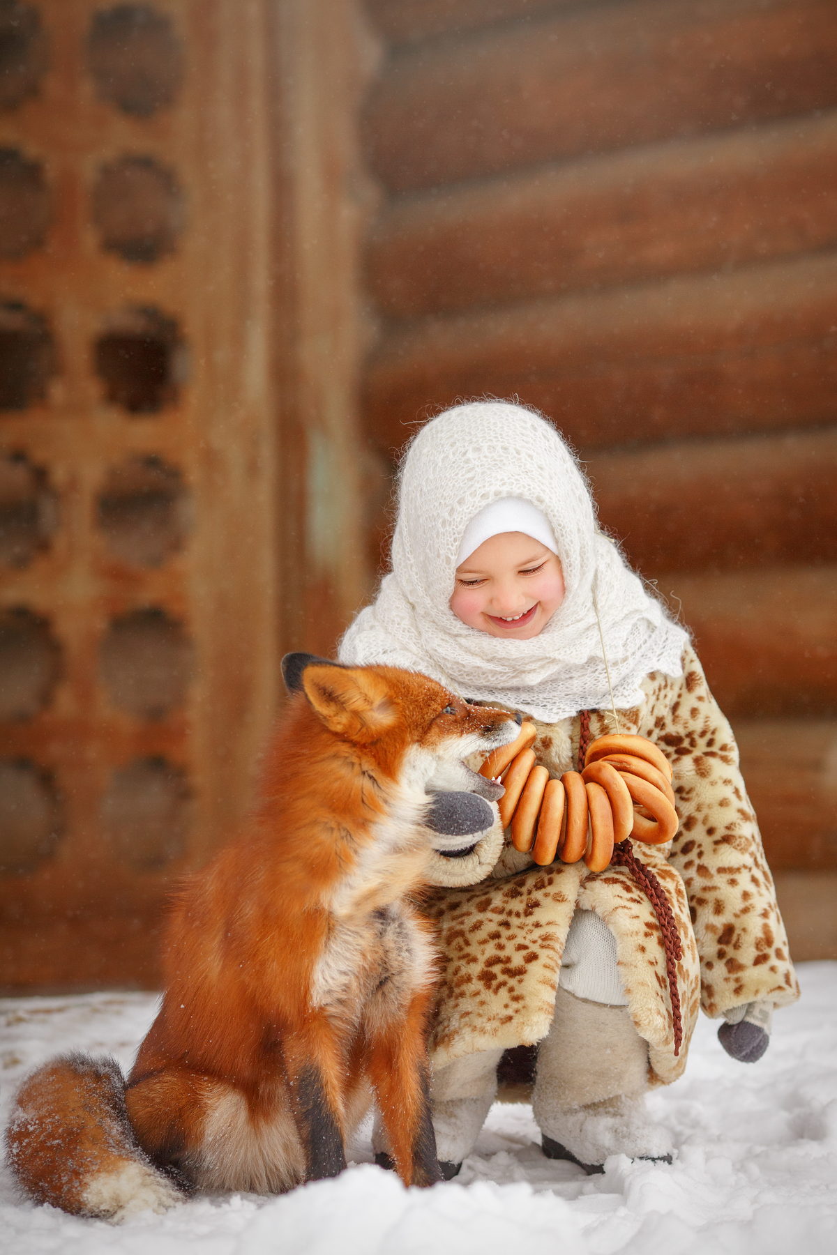 All in coats! - Fox, Winter, Children, PHOTOSESSION, Longpost