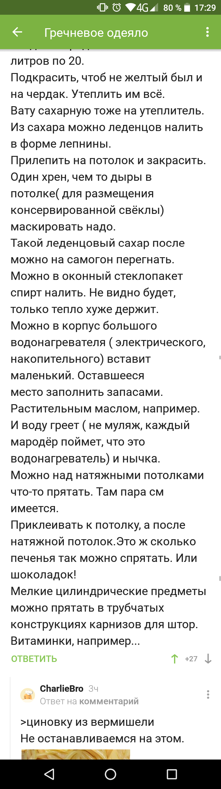 Фуд-ремонт - Скриншот, Комментарии на Пикабу, Длиннопост, Длиннотекст, Ремонт, Запас