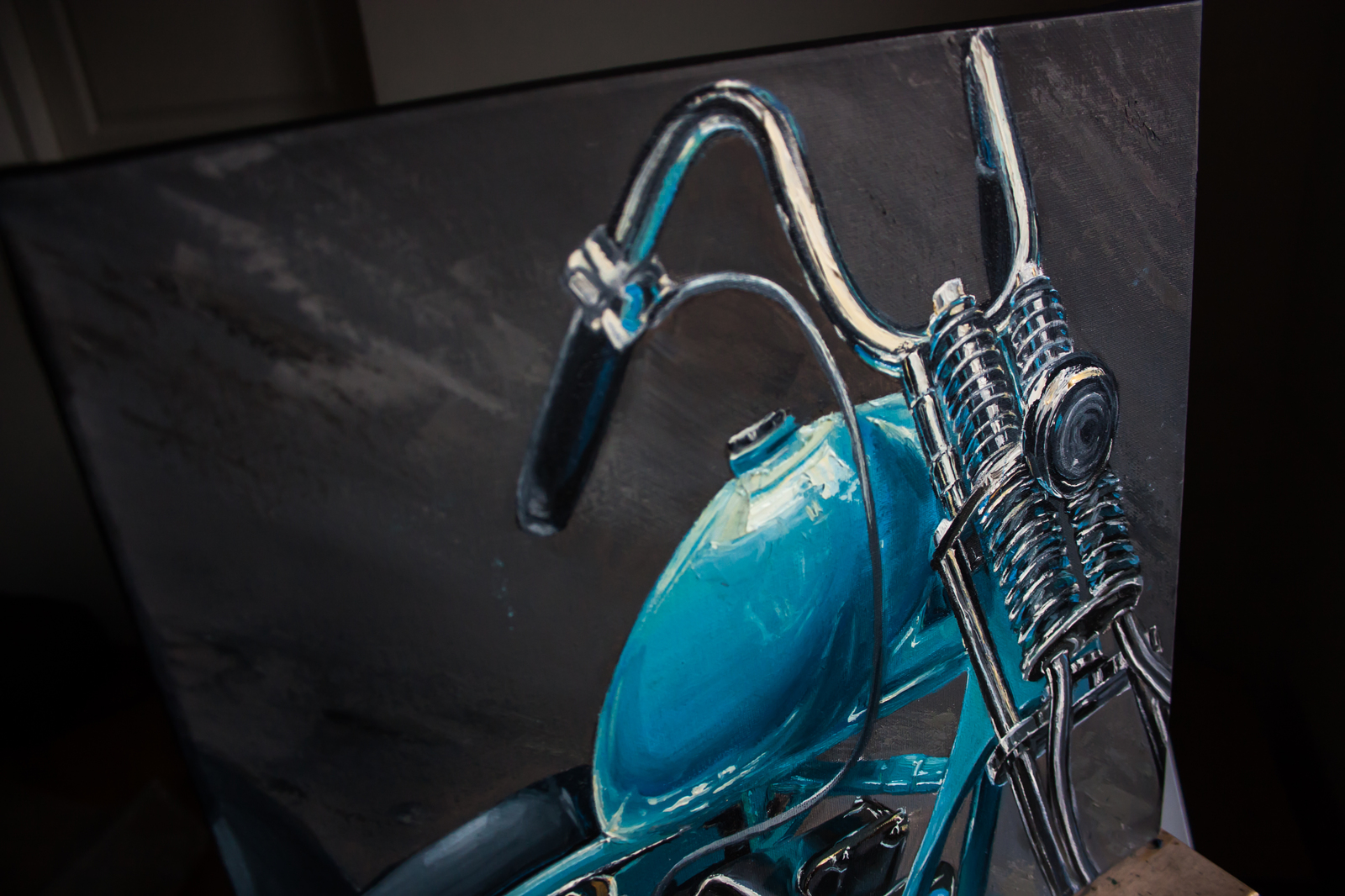 Custom Harley 60s-80s - My, Moto, Motorcycles, Painting, Art, League of Artists, Custom, Longpost, Customization