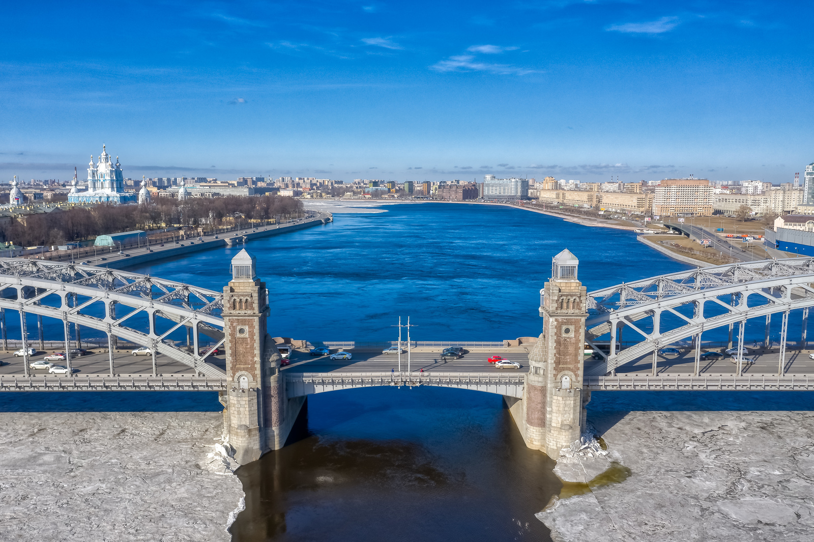 Большеохтинский мост - Моё, Большеохтинский мост, Аэросъемка, Санкт-Петербург, Мост, Длиннопост