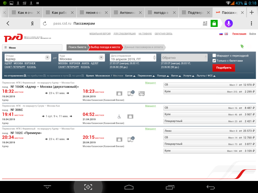 Как я сэкономил на билете РЖД из Адлера в Воронеж | Пикабу