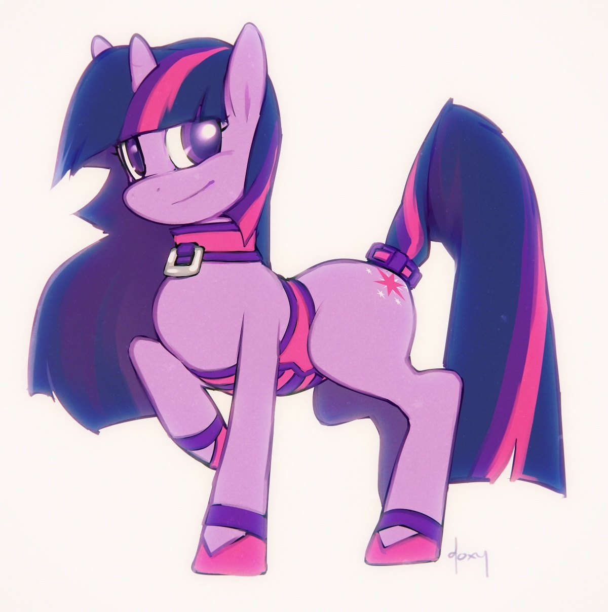 How do you like my new uniform? - My little pony, Twilight sparkle, Doxy