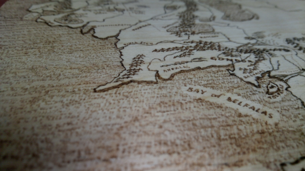 Map of Middle-earth. - My, Pyrography, Cards, Middle earth, Longpost