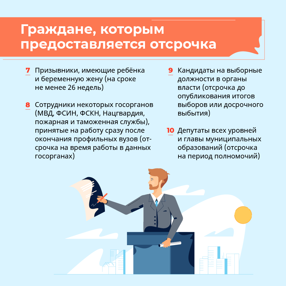 Who has the right to deferment from the army (RIA Novosti infographic) - Army, Deferment from the army, Infographics, Риа Новости, Longpost