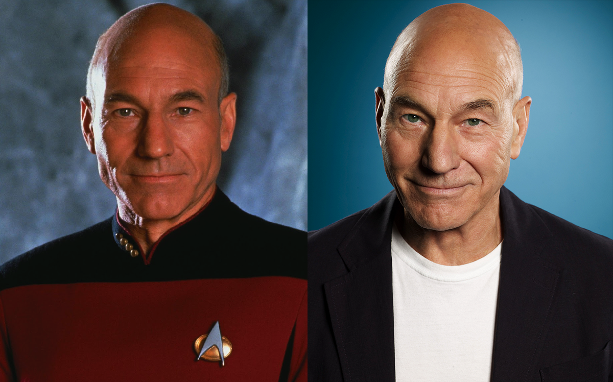 30 years later - Patrick Stewart, Star trek, Actors and actresses, Aging, The photo, 30 years later, After some time, Celebrities, It Was-It Was