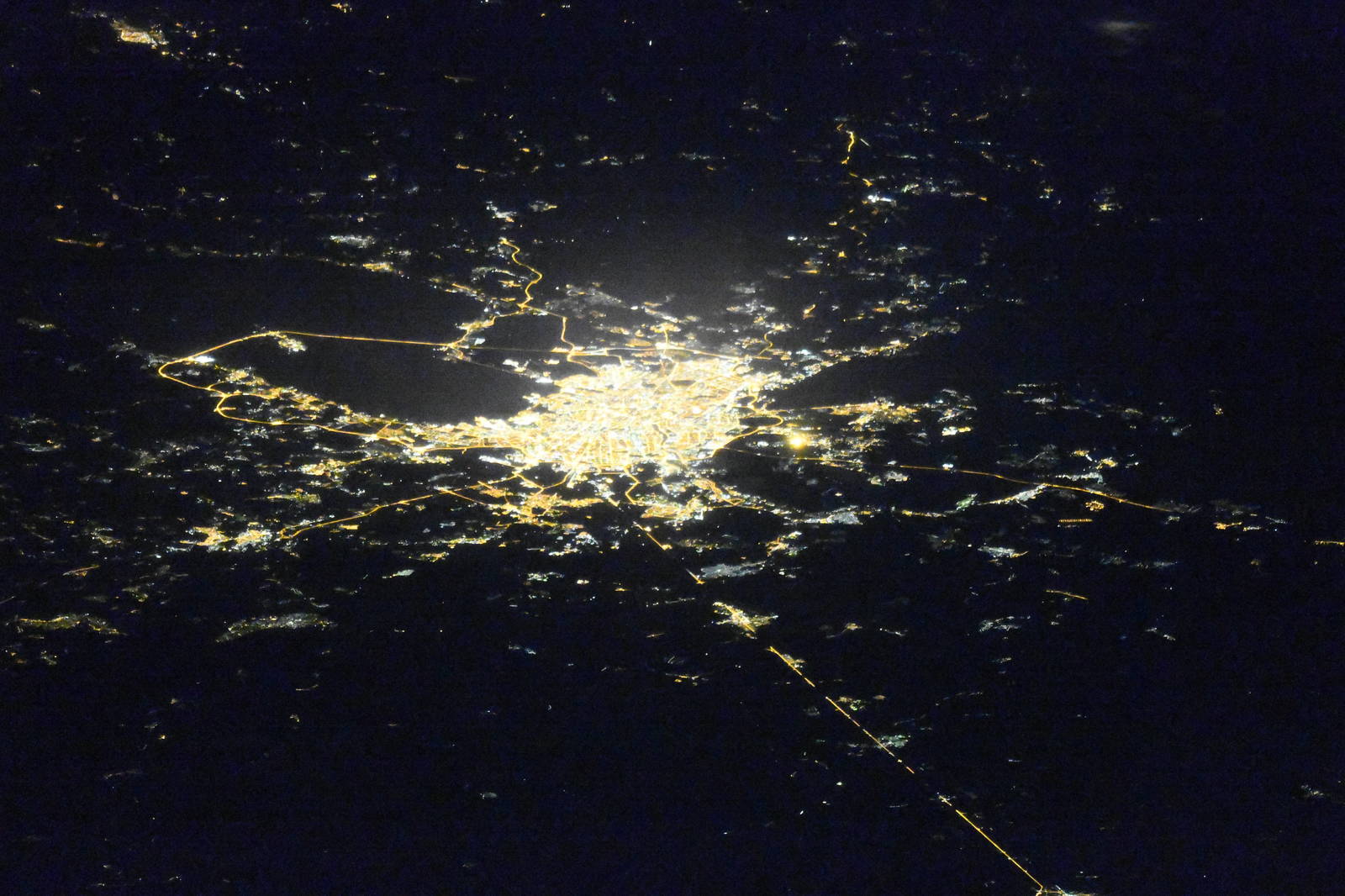 Cities of Russia at night. View from space - Space, Town, Night, ISS, Longpost, Russia