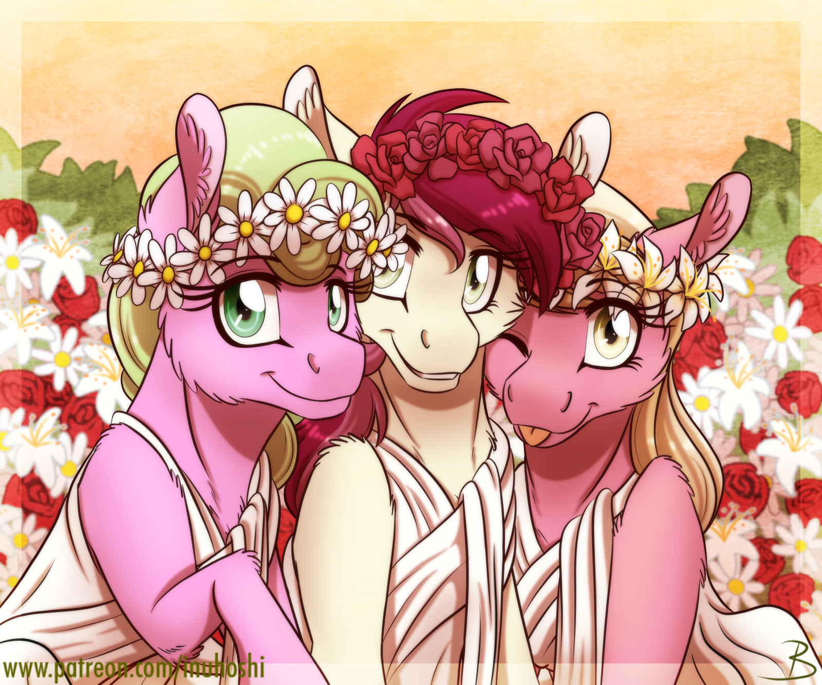 Flower Maidens - My little pony, Daisy, Roseluck, Lily valley, , Inuhoshi-To-Darkpen, 