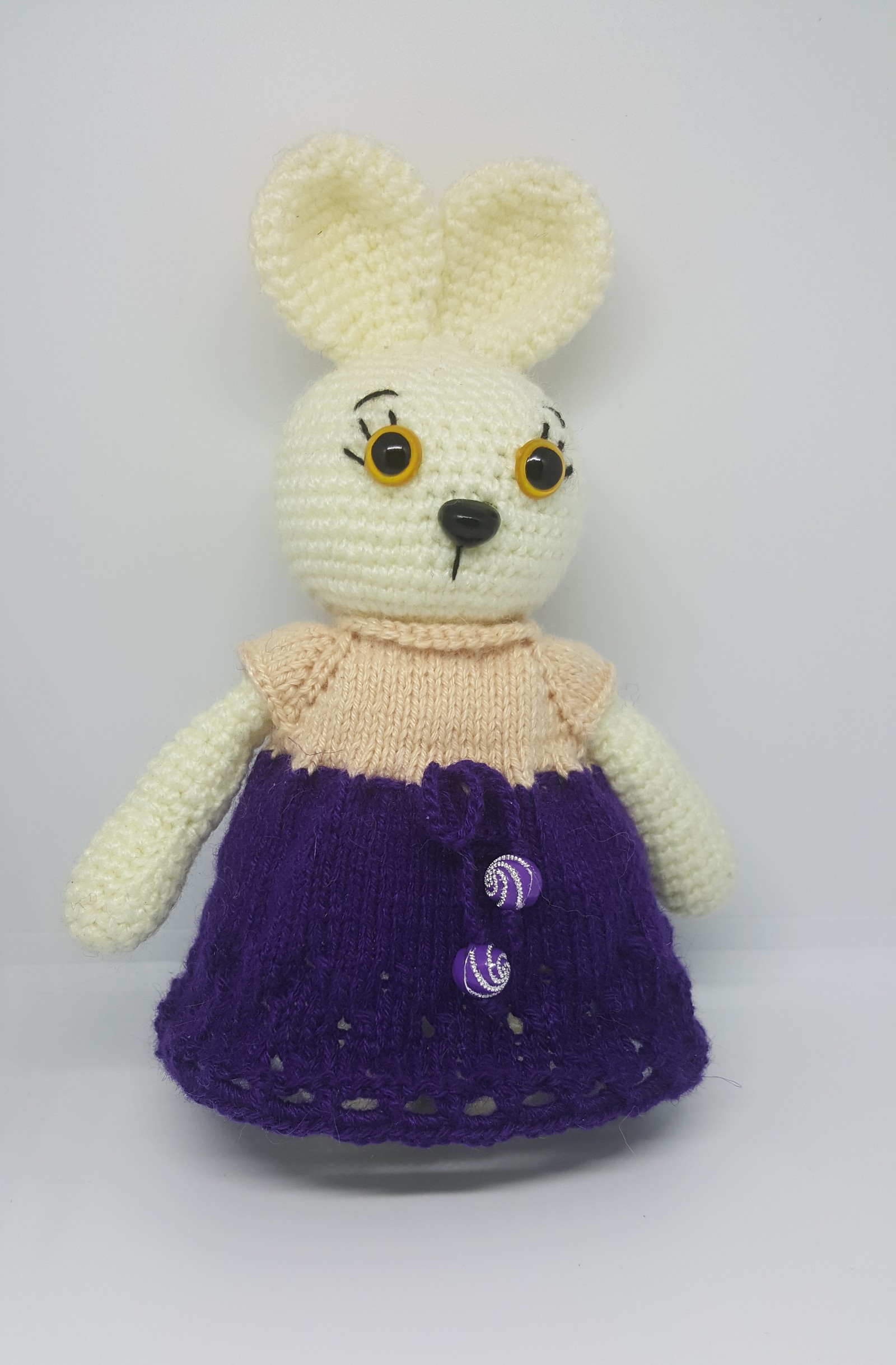 My bunnies and yoyos - My, Needlework without process, Crochet, Milota, Toys, Yo-yo, Hare, Knitting, Longpost