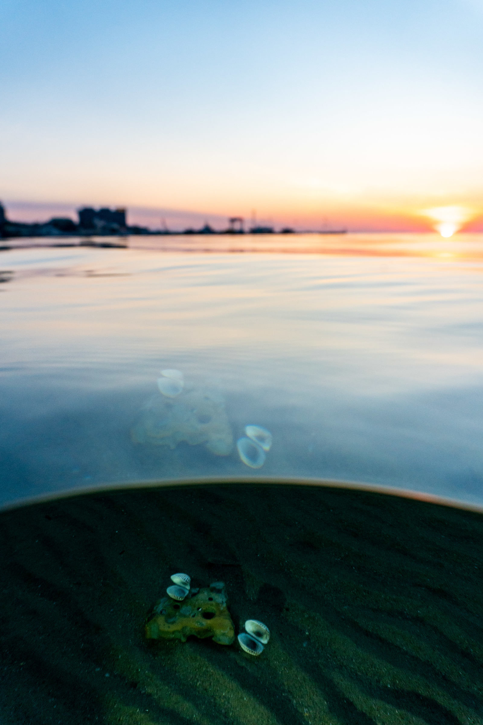 Sunset on the edge in Anapa - My, Sunset, Anapa, Underwater world, The photo, The nature of Russia, Black Sea, Sand, Beach, Longpost