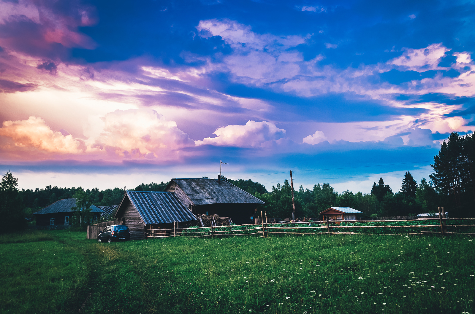 Thunderstorm - My, Nikon, Nature, Landscape, Summer, Village, Thunderstorm, Nikon d5100, The photo