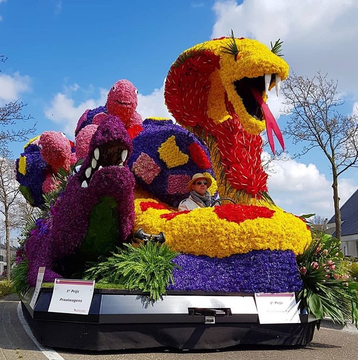 Голландцы знают толк в парадах - Bloemencorso, Парад, Красота, Нидерланды, Цветы, Креатив, Парк Юрского Периода, Длиннопост, Нидерланды (Голландия)