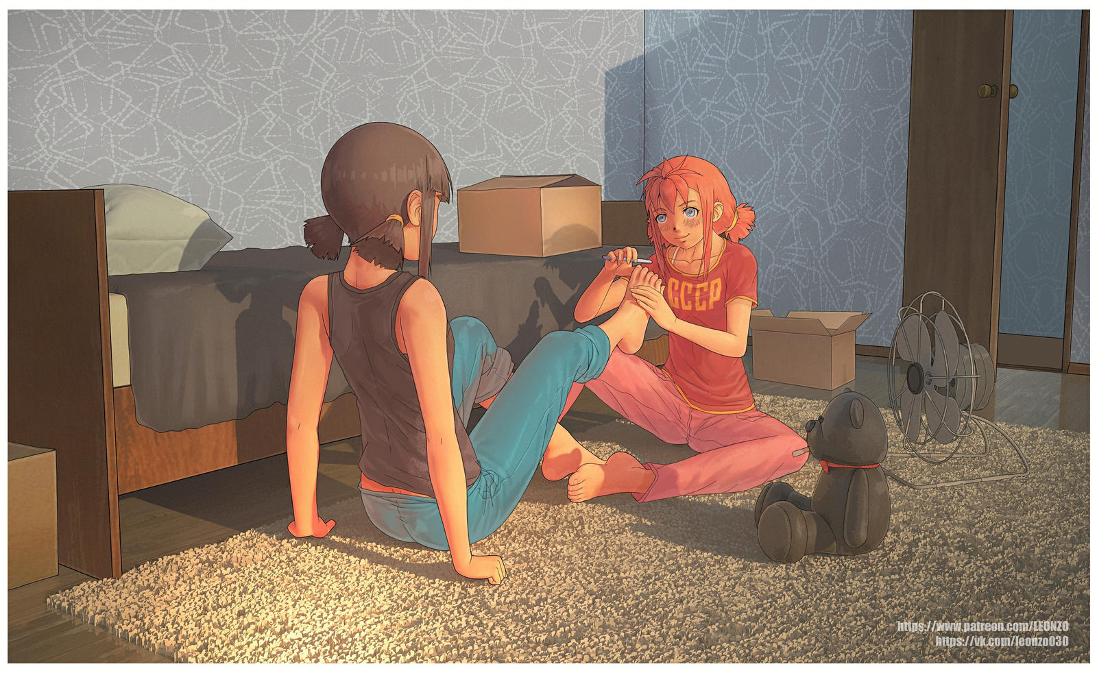 Pedicure - Endless summer, Visual novel, Art, Ulyana, Khmuro-Tian, Leonzo