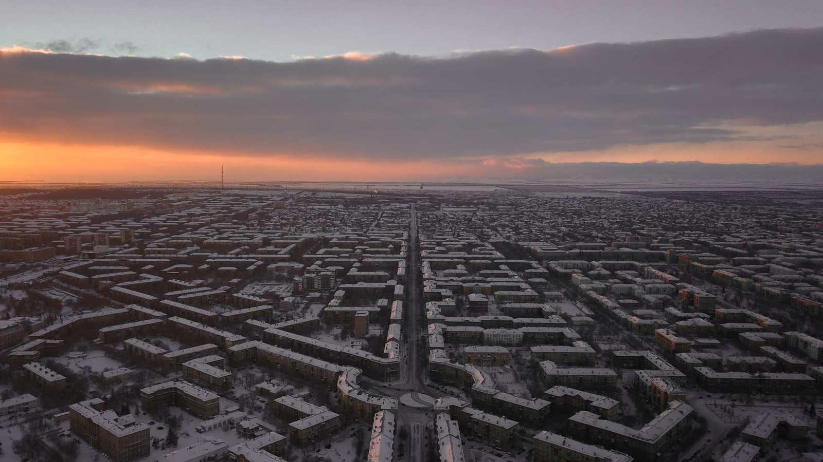 Уральская Барселона - Моё, Магнитогорск, Фотография, Аэросъемка, Закат